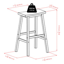 Load image into Gallery viewer, Winsome Wood Satori Saddle Seat Bar Stool in Black