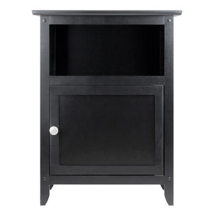 Winsome Wood Henry Accent Table, Nightstand in Black