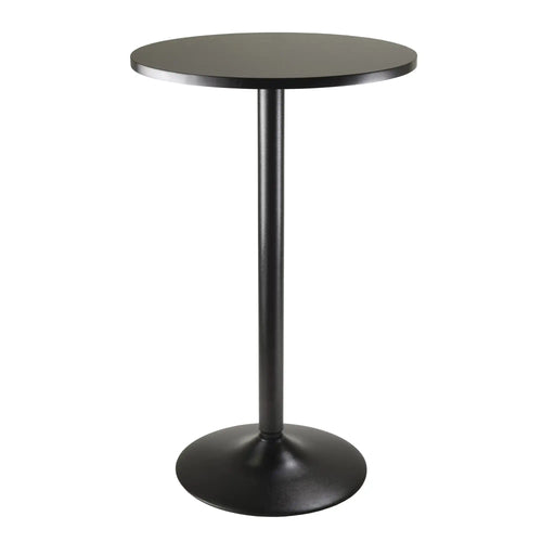 Winsome Wood Obsidian Round Pub Table in Black