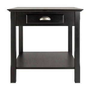 Winsome Wood Timber Accent Table in Black