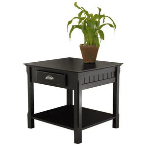 Winsome Wood Timber Accent Table in Black