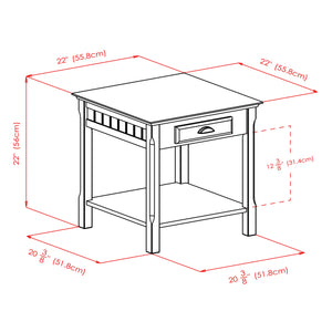 Winsome Wood Timber Accent Table in Black