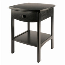 Load image into Gallery viewer, Winsome Wood Claire Curved Accent Table, Nightstand in Black