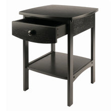 Load image into Gallery viewer, Winsome Wood Claire Curved Accent Table, Nightstand in Black