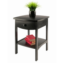 Load image into Gallery viewer, Winsome Wood Claire Curved Accent Table, Nightstand in Black