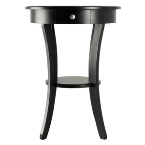 Winsome Wood Sasha Round Accent Table in Black