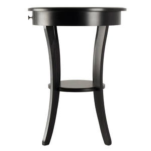 Winsome Wood Sasha Round Accent Table in Black