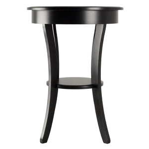 Winsome Wood Sasha Round Accent Table in Black