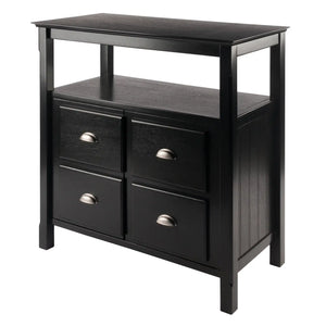 Winsome Wood Timber Buffet Cabinet in Black