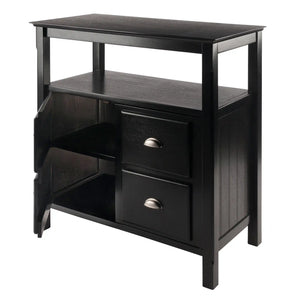 Winsome Wood Timber Buffet Cabinet in Black