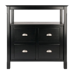 Winsome Wood Timber Buffet Cabinet in Black