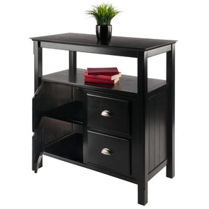 Winsome Wood Timber Buffet Cabinet in Black