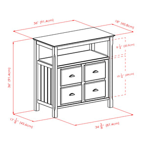 Winsome Wood Timber Buffet Cabinet in Black