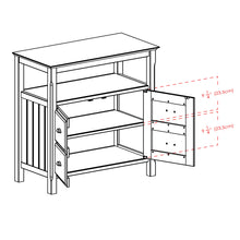 Load image into Gallery viewer, Winsome Wood Timber Buffet Cabinet in Black