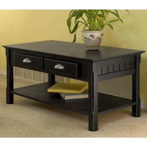 Winsome Wood Timber Coffee Table in Black