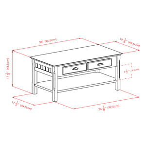 Winsome Wood Timber Coffee Table in Black