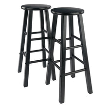 Load image into Gallery viewer, Winsome Wood Element 2-Pc Bar Stool Set in Black