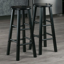 Load image into Gallery viewer, Winsome Wood Element 2-Pc Bar Stool Set in Black