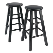 Load image into Gallery viewer, Winsome Wood Element 2-Pc Counter Stool Set in Black