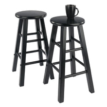 Load image into Gallery viewer, Winsome Wood Element 2-Pc Counter Stool Set in Black