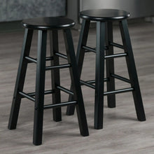 Load image into Gallery viewer, Winsome Wood Element 2-Pc Counter Stool Set in Black