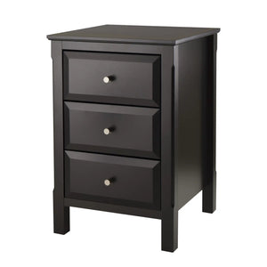 Winsome Wood Timmy Accent Table, Nightstand in Black