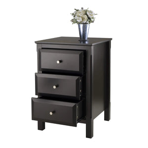 Winsome Wood Timmy Accent Table, Nightstand in Black