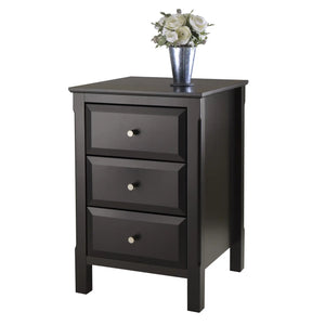 Winsome Wood Timmy Accent Table, Nightstand in Black