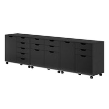 Load image into Gallery viewer, Winsome Wood Halifax 3-Pc Cabinet Set with File Drawer in Black 