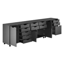 Load image into Gallery viewer, Winsome Wood Halifax 3-Pc Cabinet Set with File Drawer in Black 