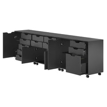 Load image into Gallery viewer, Winsome Wood Halifax 3-Pc Cabinet Set with File Drawer in Black 