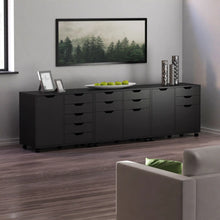 Load image into Gallery viewer, Winsome Wood Halifax 3-Pc Cabinet Set with File Drawer in Black 