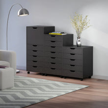 Load image into Gallery viewer, Winsome Wood Halifax 3-Pc Multi-Drawer Storage Cabinet Set in Black