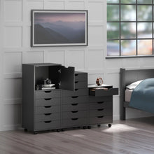 Load image into Gallery viewer, Winsome Wood Halifax 3-Pc Multi-Drawer Storage Cabinet Set in Black