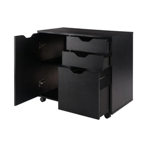 Winsome Wood Halifax Wide Storage Cabinet, 2-Drawer, Filing Cabinet in Black