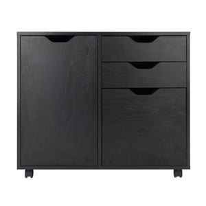 Winsome Wood Halifax Wide Storage Cabinet, 2-Drawer, Filing Cabinet in Black