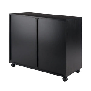 Winsome Wood Halifax Wide Storage Cabinet, 2-Drawer, Filing Cabinet in Black