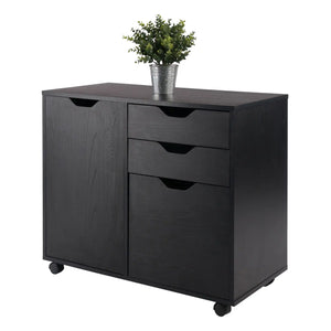 Winsome Wood Halifax Wide Storage Cabinet, 2-Drawer, Filing Cabinet in Black