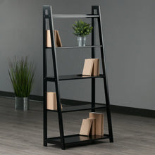 Load image into Gallery viewer, Winsome Wood Adam 5-Tier A-Frame Shelf in Black