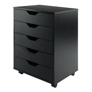 Winsome Wood Halifax 5-Drawer Cabinet in Black