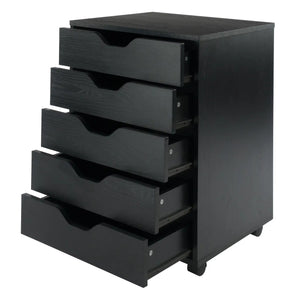 Winsome Wood Halifax 5-Drawer Cabinet in Black