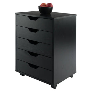 Winsome Wood Halifax 5-Drawer Cabinet in Black