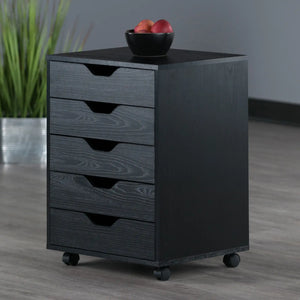 Winsome Wood Halifax 5-Drawer Cabinet in Black