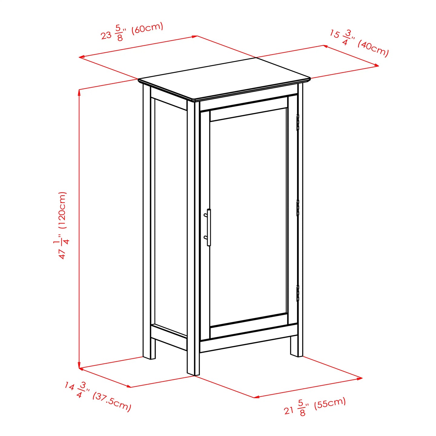 Winsome Wood Wood Poppy Display Cabinet, Glass Door in Black