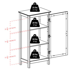 Winsome Wood Wood Poppy Display Cabinet, Glass Door in Black