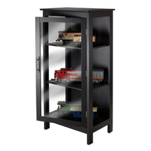 Load image into Gallery viewer, Winsome Wood Wood Poppy Display Cabinet, Glass Door in Black