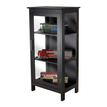 Load image into Gallery viewer, Winsome Wood Wood Poppy Display Cabinet, Glass Door in Black