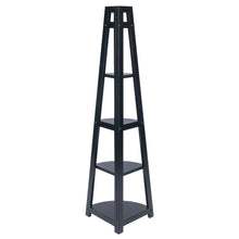 Load image into Gallery viewer, Winsome Wood Adam 5-Tier A-Frame Corner Shelf in Black