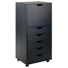 Load image into Gallery viewer, Winsome Wood Halifax Tall Storage Cabinet, 5-Drawer in Black