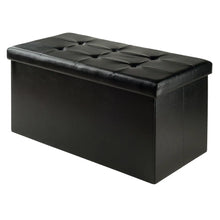 Load image into Gallery viewer, Winsome Wood Ashford Rectangular Storage Ottoman in Black 